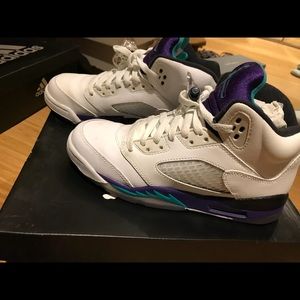 Jordan purple sneakers.